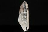 Exceptional, Glassy Quartz Point With Metal Stand - Brazil #206852-1